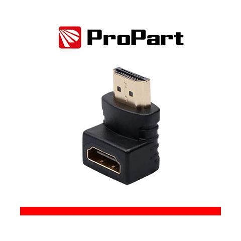Adattatore Spina Hdmi (19pin) Ã¢â€â“ Presa Hdmi (19pin) 90ã‚â° Dorat - Foto 1